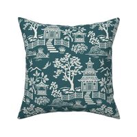 Chinoiserie Pagoda Slate Green