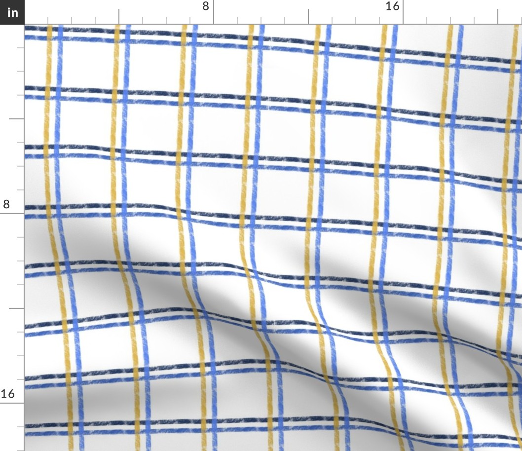 Blue and Gold Plaid