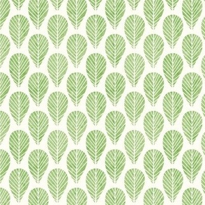 Leaf Stamp in Green - 3 inch repeat