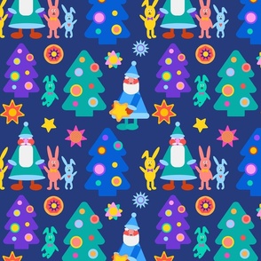 Funny colourful Christmas pattern