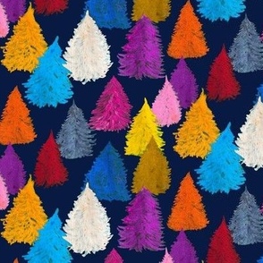 Colorful Christmas Tree // Navy