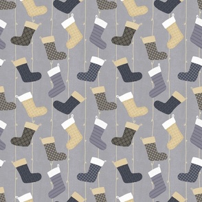 Patterned Stockings - neutral gray