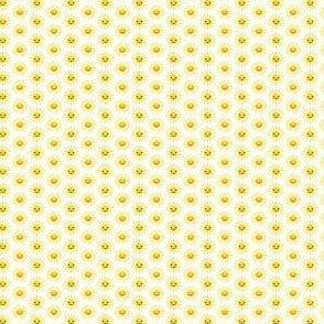 (extra small scale) Sunshine - cute suns - yellow and white - condensed - C22