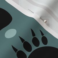 Bear Paw Stripe Dark Teal Extra Large