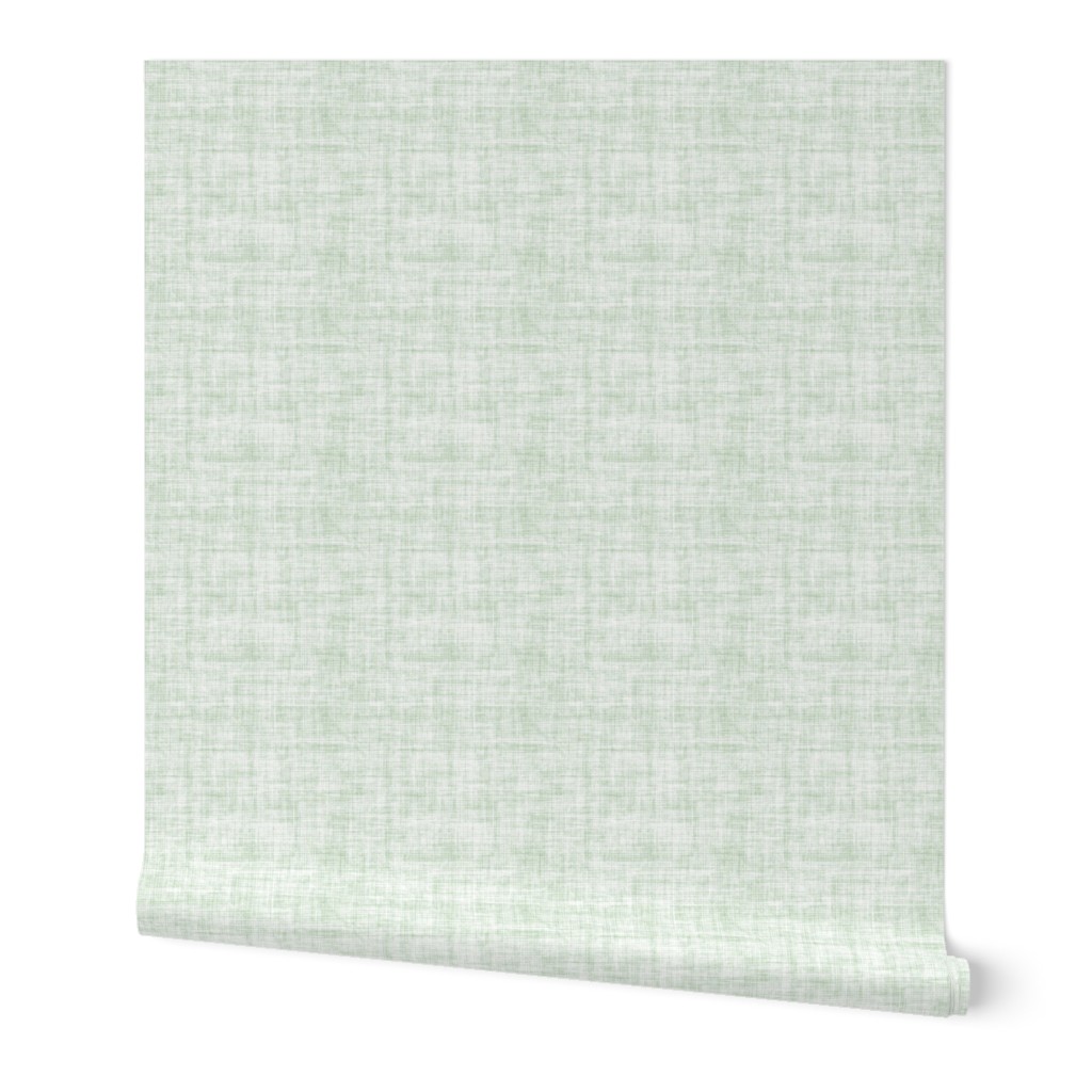 Light Green Linen Texture - Medium Scale - Celadon Pistachio Green