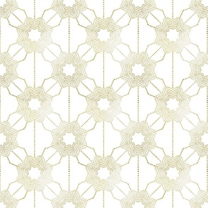 medium - star guide medallion - white and faux gold