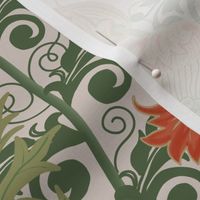 Le Jardin Art Nouveau light taupe  William Morris Style