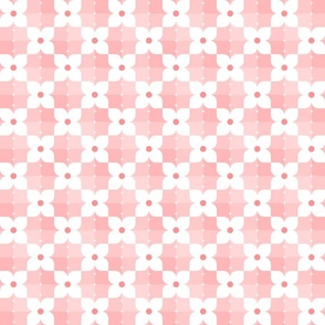 Creamy Strawberry Checkered Garden / Cottagecore / Small
