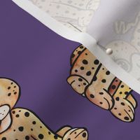 Cheetah Watercolor - Purple