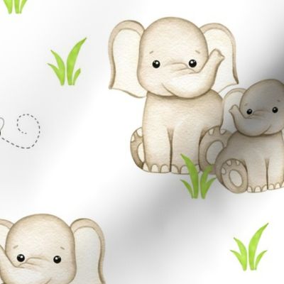 Safari Animals Elephant Baby Nursery 