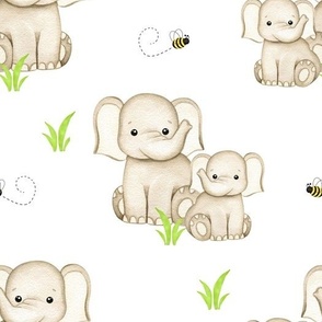 Safari Animals Elephant Baby Nursery 