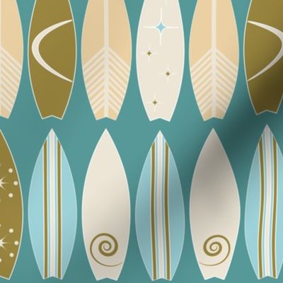 Retro Surfboards / Beach Coastal / Mid Mod / Ocean / Medium