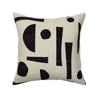 Affirmations Square Pillow - Beige and Black - large scale ©designsbyroochita