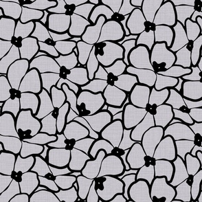 Empoe - Floral overlapped Light Grey | medium scale  ©designsbyroochita