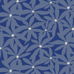 Ora - Boho Floral Blue | medium scale ©designsbyroochita