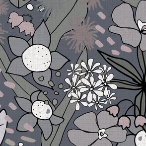 Just a Touch | Poisonous Plants | Toxic Garden Muted Pastel Palette | Jumbo scale ©designsbyroochita