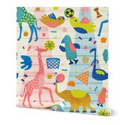 Game Room Kids Wallpaper | Animals | Multicolor | jumbo scale ©designsbyroochita