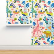 Game Room Kids Wallpaper | Animals | Multicolor | jumbo scale ©designsbyroochita