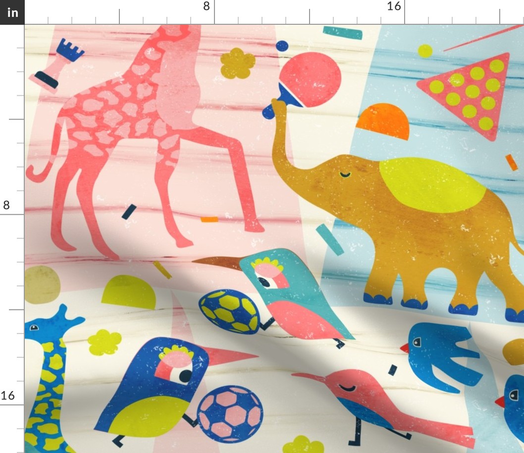 Game Room Kids Wallpaper | Animals | Multicolor | jumbo scale ©designsbyroochita