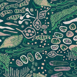 Under microscope mosses | Green | Jumbo scale ©designsbyroochita