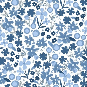 Floral Garden Blue | Regular Scale ©designsbyroochita