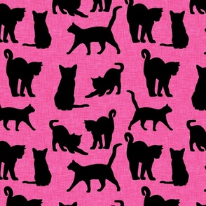 pink-black-cats-pattern-12x12