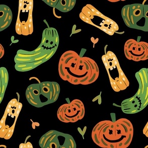 Funny Pumpkins and Zucchinis