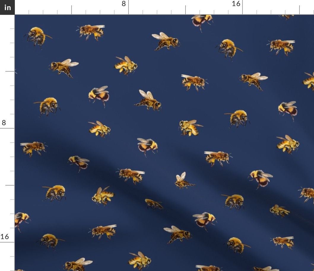 Honey Bees - Medium - Navy