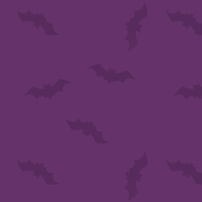 Violet bats on violet background. Halloween violet fabric with bats. Halloween wallpaper
