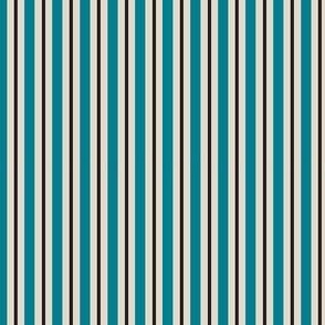 Teal Blue Bjack Beige Stripe Small