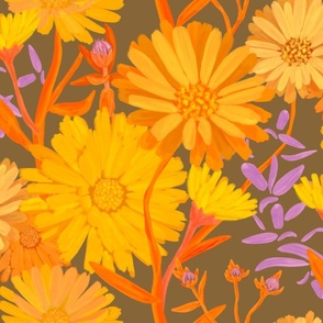 Calendula Floral Pattern