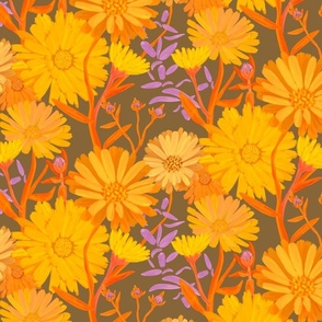 Calendula Floral Pattern (small)