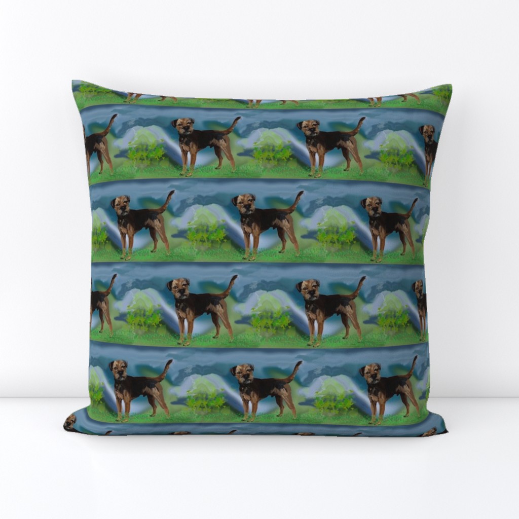 border terrier fabric