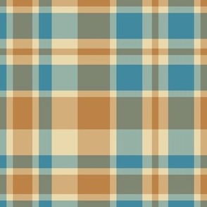 Plaid in Turquoise and Gold