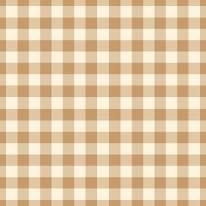 Gingerbread Vanilla Gingham Plaid / Large