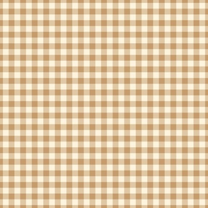 Gingerbread Vanilla Gingham Plaid / Cottagecore / Medium