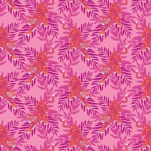 Tropical Tigers - Bright Pink (SMALL)