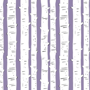 Birch trees - mauve and white