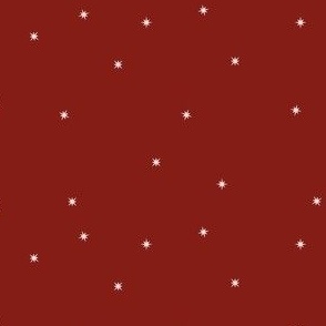 retro christmas stars in dark poppy red and light rose pink