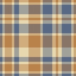 Plaid in Gold and Colonial Blue