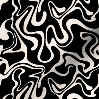 Abstract Swirl - Black small