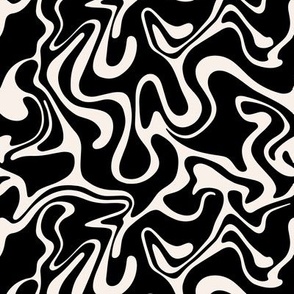 Black And White Swirled Shape Wallpaper Background 3d Render Of Black And  White Monochrome 3d Background