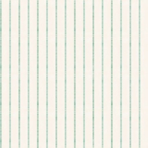 Pencil Stripe ||  Green  Stripes  on White || Butterfly Spring Collection by Sarah Price