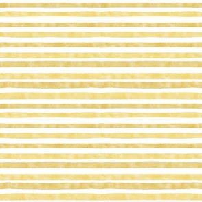 Watercolor Stripe  || Yellow  Stripes  on White || Butterfly Spring Collection by Sarah Price 