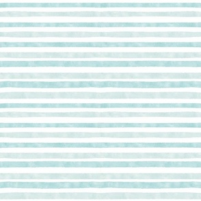 Watercolor Stripe || Butterfly Spring Collection || Blue Stripes  on White by Sarah Price