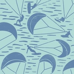 Kitesurfing Dream | Blue and Mint Green