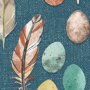 Free Teal and Rust Brown Feathers for Digital Scrapbooking