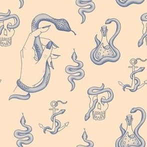 Snake Tattoo Flash Sheet