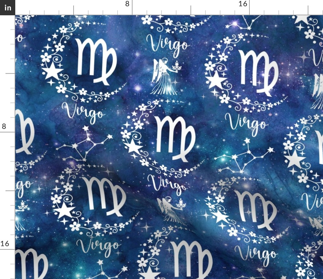 Large Scale Virgo Zodiac Signs on Galaxy Blue