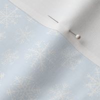 White snowflakes on light blue, Hello Snow Collection